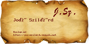 Joó Szilárd névjegykártya